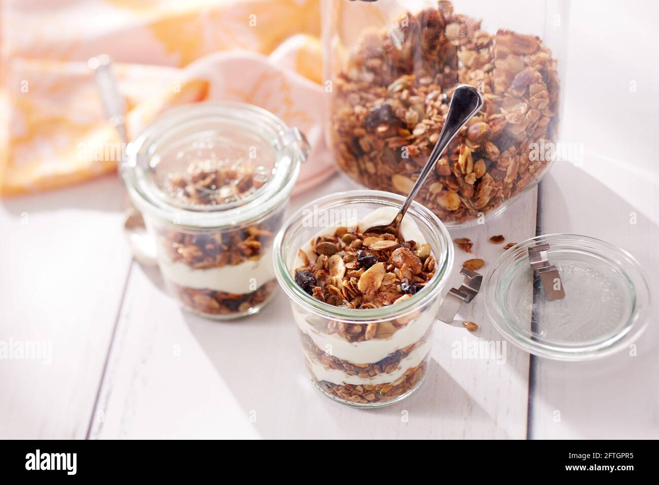 Granola alla vaniglia d'acero Foto Stock