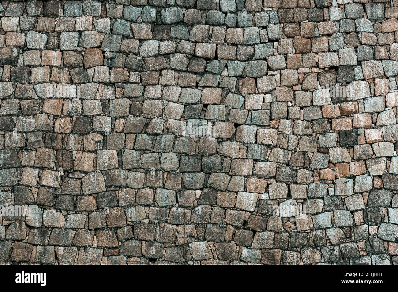 Pietra Wall Fondazione di un castello giapponese Foto Stock