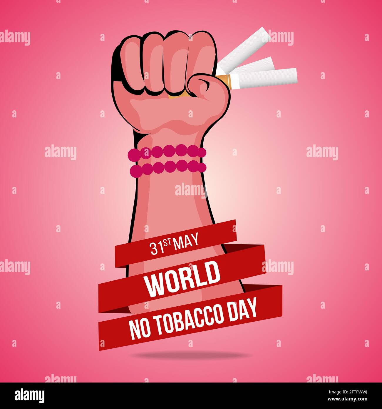 Illustrazione vettoriale dei poster World no Tobacco Day. Illustrazione Vettoriale