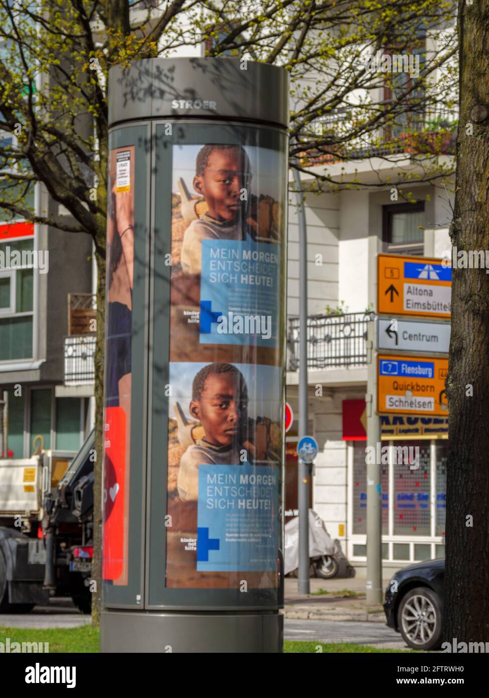 Crossroads Falkenried / Breitenfelder St. In Amburgo-Hoheluft-Ost, Germania, Europa Foto Stock