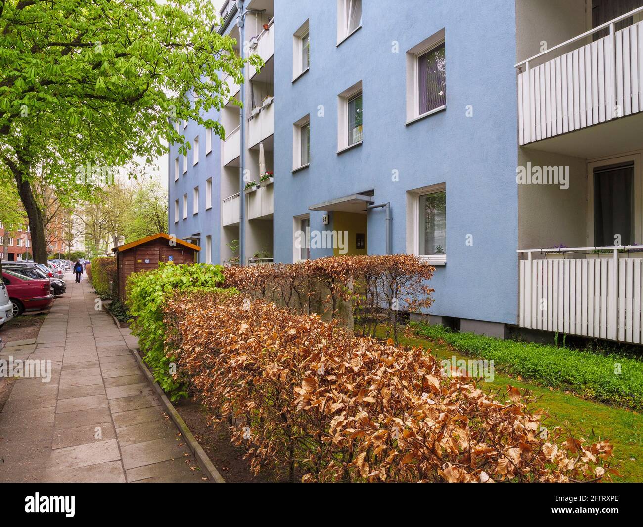 Housing Complex Falkenried 64 in ex deposito di tram e workshop ad Amburgo-Hoheluft-Ost, Germania, Europa Foto Stock