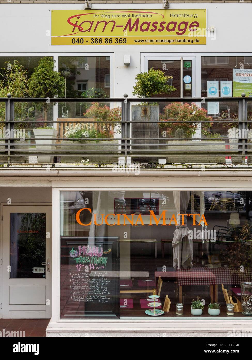 Italien Ristorante cucina Matta, Curschmannstr. 5 a Amburgo-Hoheluft-Ost, Germania, Europa Foto Stock