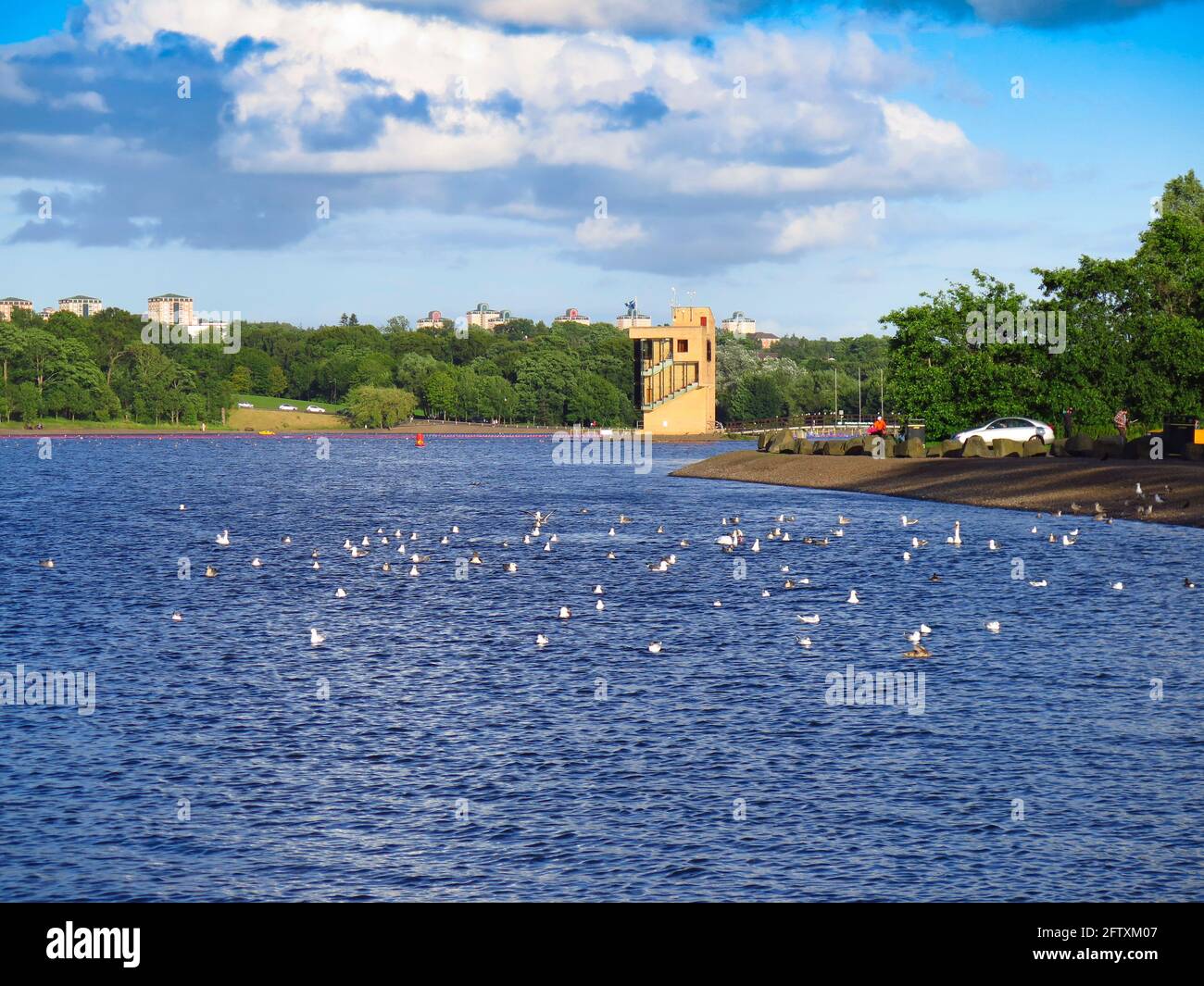National Rowing Center Strathclyde Park torre di osservazione Foto Stock