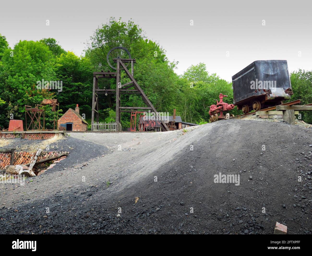 Ingresso alla vecchia miniera di carbone al Black Country Museum Dudley Foto Stock