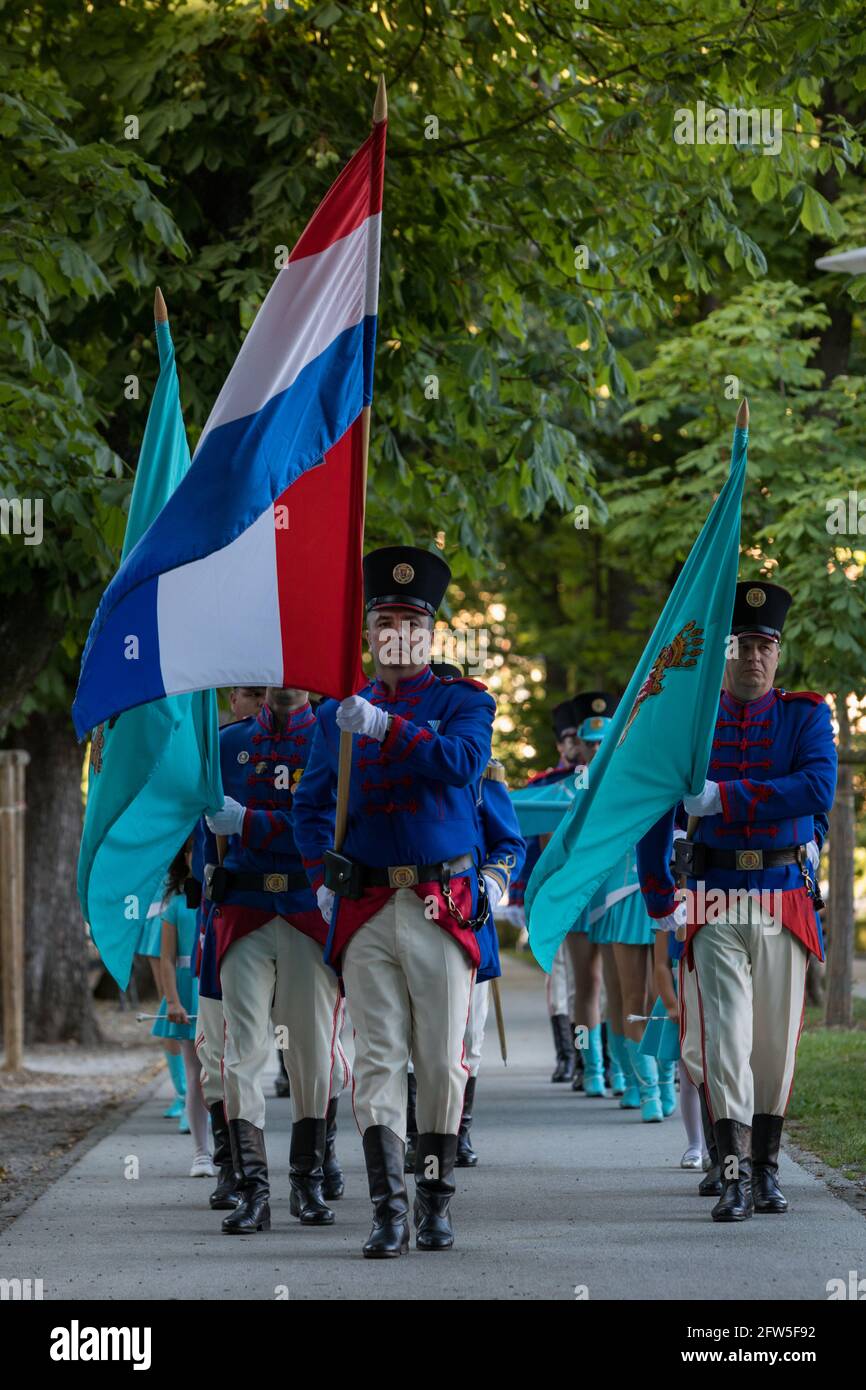 Guardia civile della città di Karlovac in Croazia Foto Stock