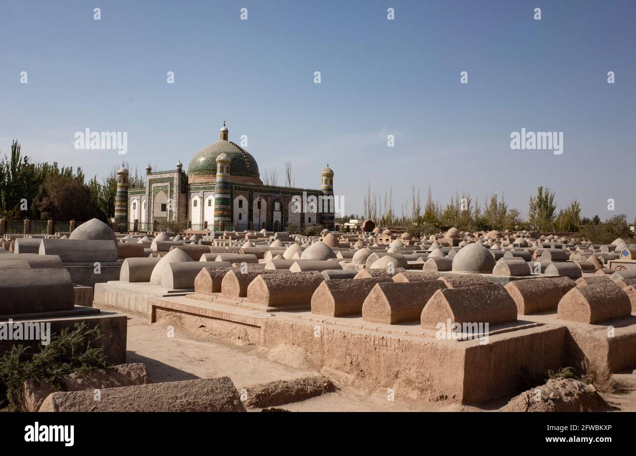 Cimitero musulmano e Mausoleo di Aba Khoja vicino alla città di Kashgar. Xinjiang, Cina 2019 Foto Stock