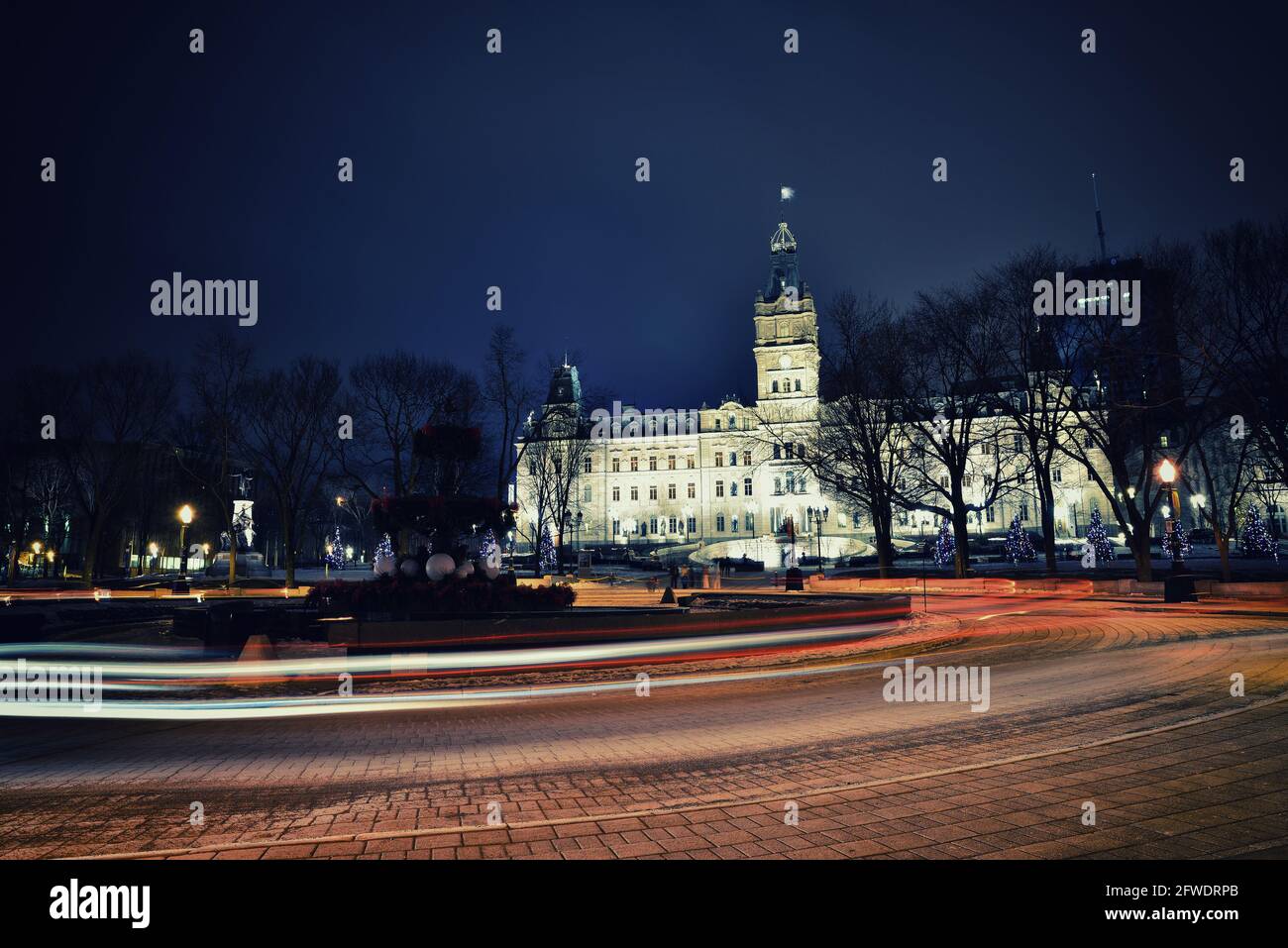 Notte a quebec City Foto Stock