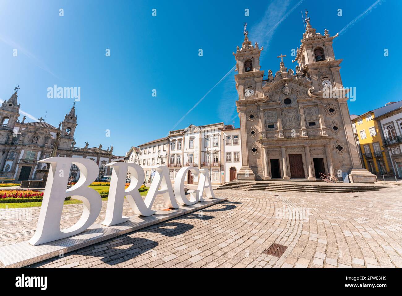 Verde vigneto paesaggio verticale a la Font de la Figuera, Valencian Toscana, Spagna Foto Stock