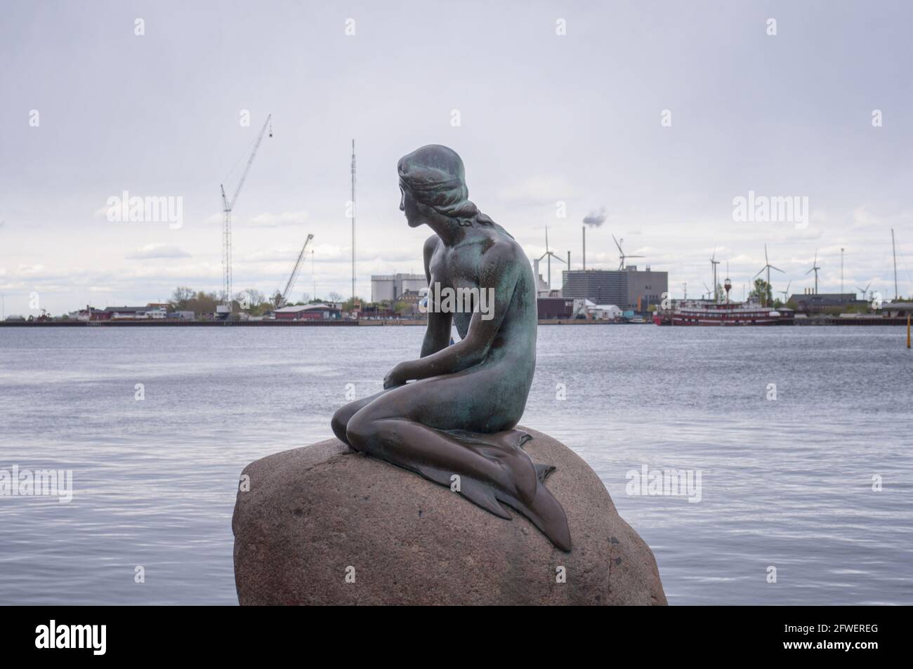 La piccola sirena di Copenaghen, Danimarca, Europa. Foto Stock
