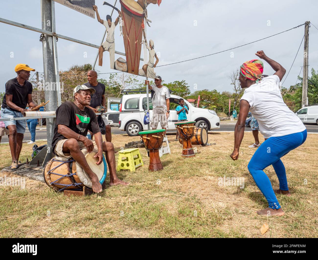 Sainte Anne, Francia. 22 maggio 2021. Il 22 maggio è la data dell'abolizione della schiavitù in Martinica a differenza della Guadalupa è il 27 maggio. Credit: Manuel JEAN-FRANCOIS/Alamy Live News Foto Stock