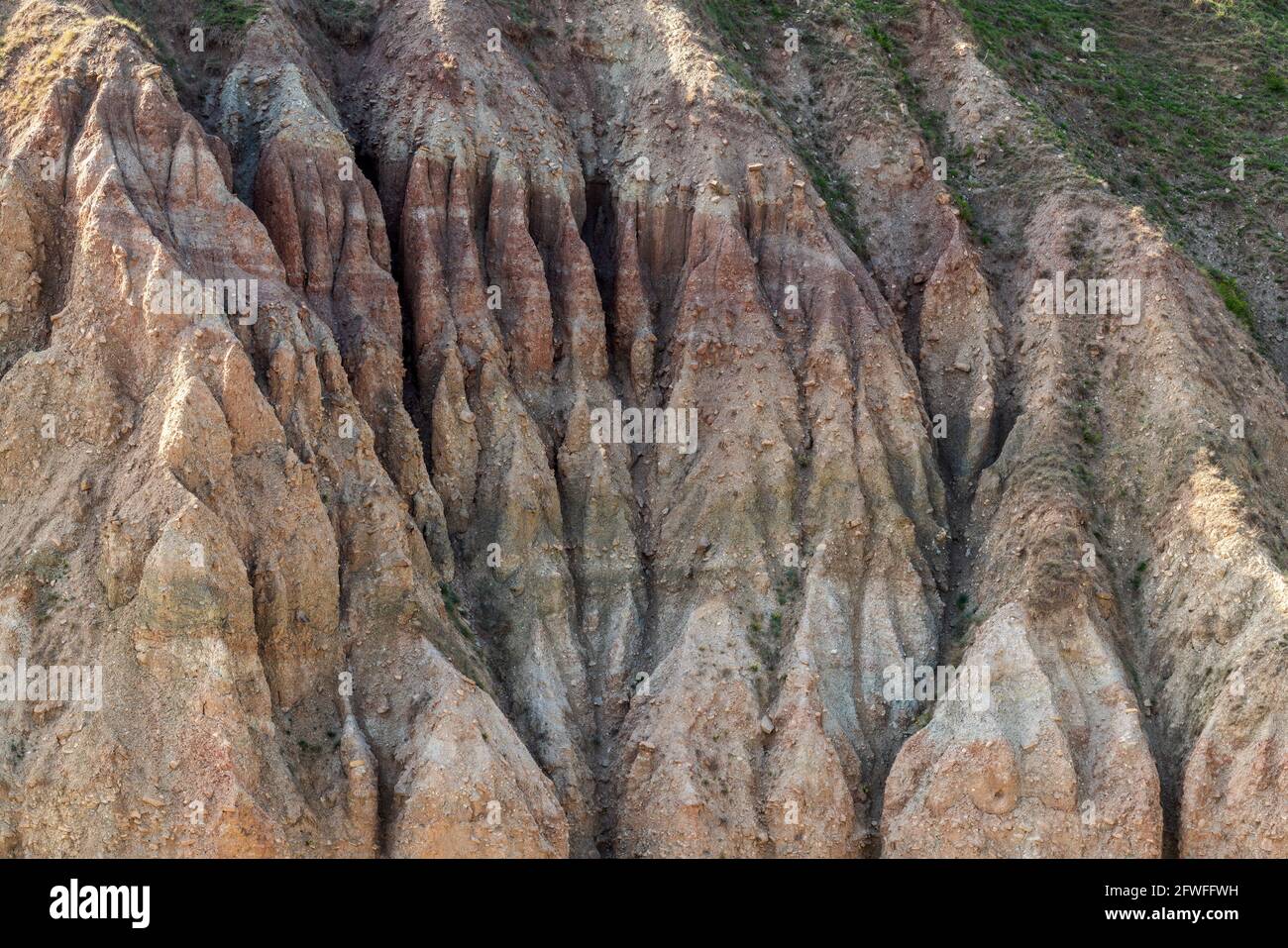 Paesaggio di frana di pendio di montagna Foto Stock