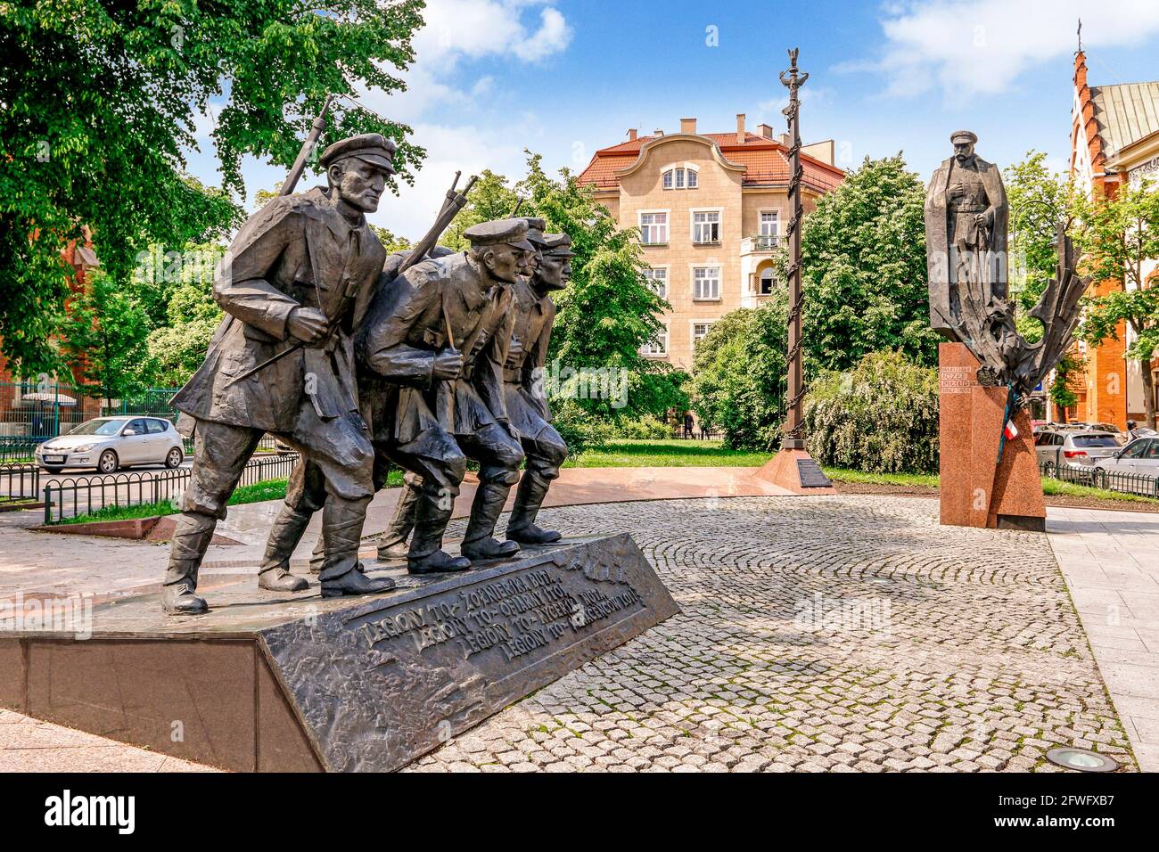 Monumento di Jozef Pilsudski, Cracovia, Polonia. Foto Stock