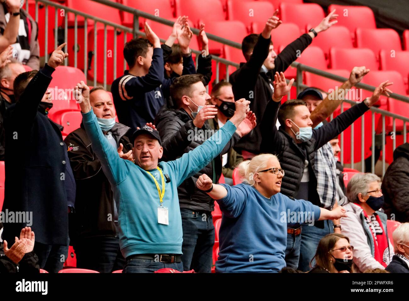 Londra, Regno Unito. 22 maggio 2021 - Londra, Regno Unito: Hereford FC prendere AFC Hornchurch nella finale del Trofeo fa. Credit: Thomas Jackson Credit: Thomas Jackson/Alamy Live News Foto Stock