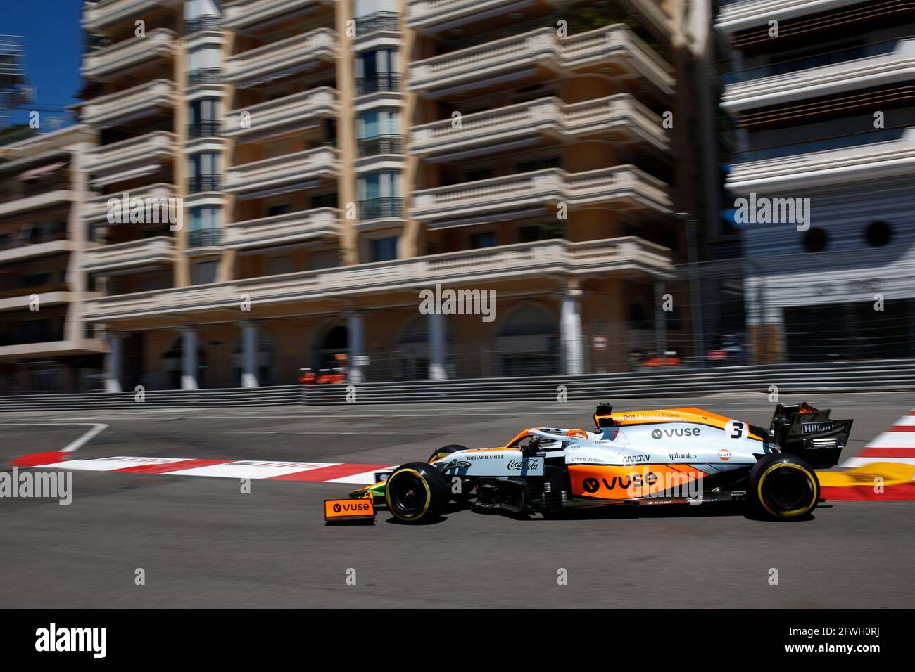 03 RICCIARDO Daniel (aus), McLaren MCL35M, azione durante il Campionato del mondo di Formula uno 2021, Gran Premio di Monaco dal 20 al 23 maggio a Monaco - Foto DPPI Foto Stock