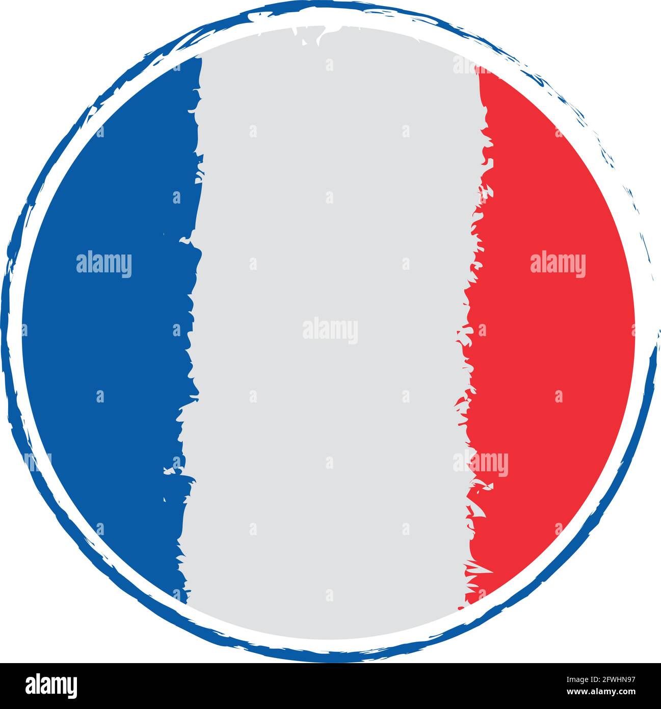 bandiera francese rotonda Immagine e Vettoriale - Alamy