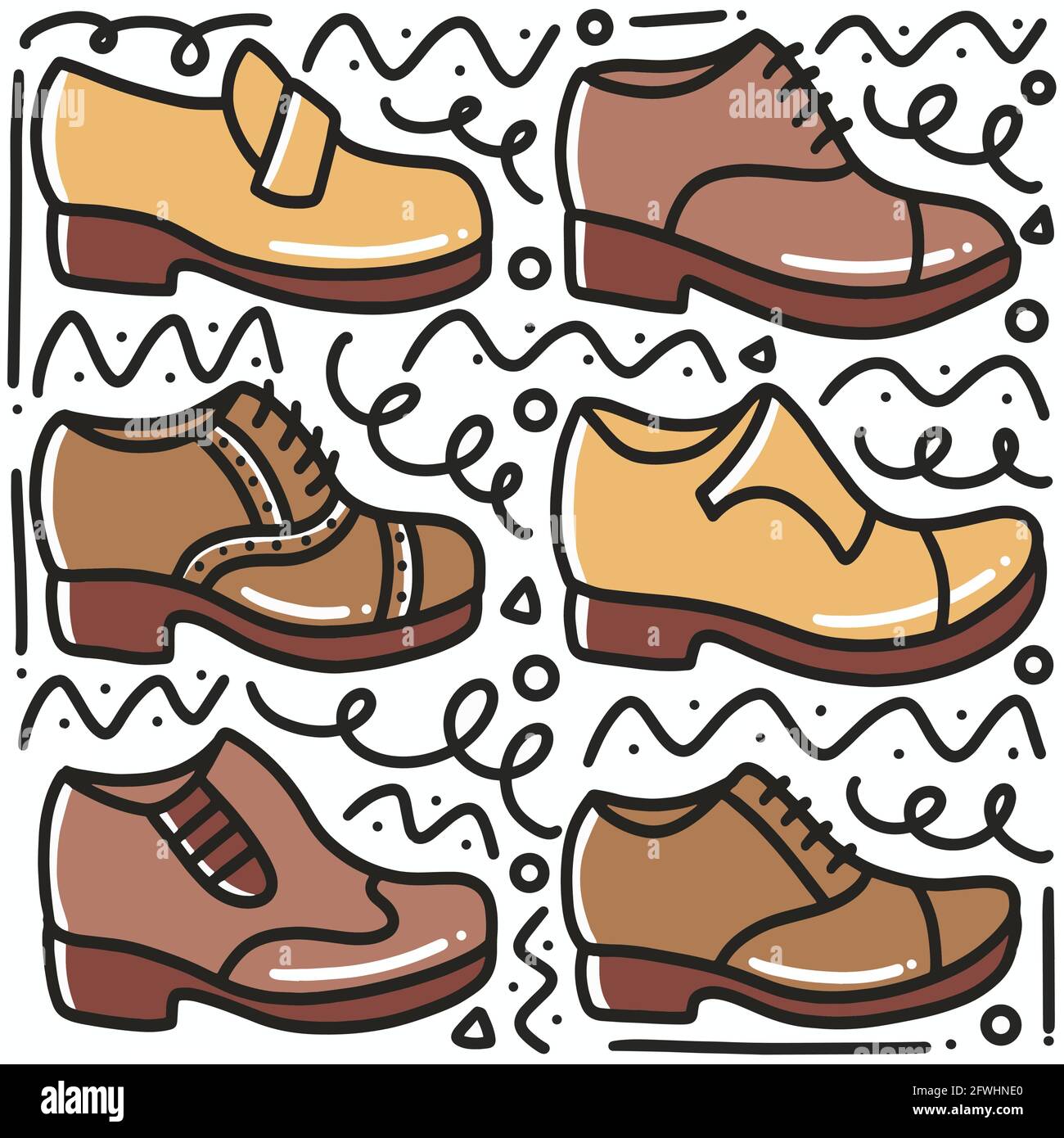 doodle uomo scarpe arte disegno elemento illustrazione Immagine e  Vettoriale - Alamy