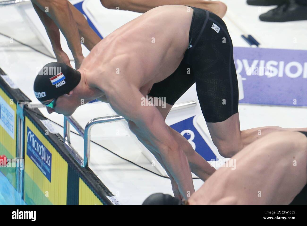 Thom De Boer of Nederlandt Semifinale 50 m Freestyle durante il campionato europeo LEN 2021, evento di nuoto il 22 maggio 2021 presso la Duna Arena di Budapest, Ungheria - Foto Laurent Lairys / DPPI Foto Stock