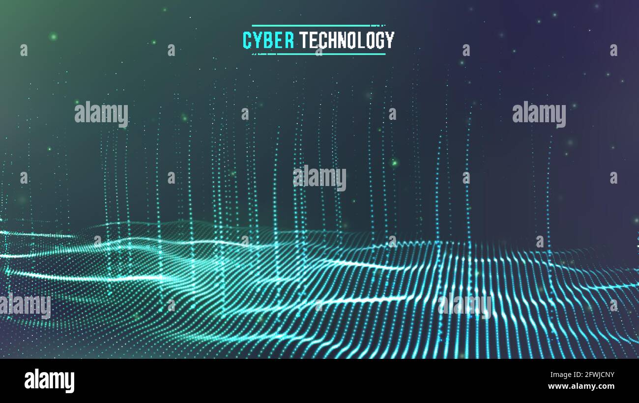 Illustrazione vettoriale della tecnologia Cyber. Tecnologia cloud. Concetto vettoriale dei sistemi di rete. Illustrazione Vettoriale