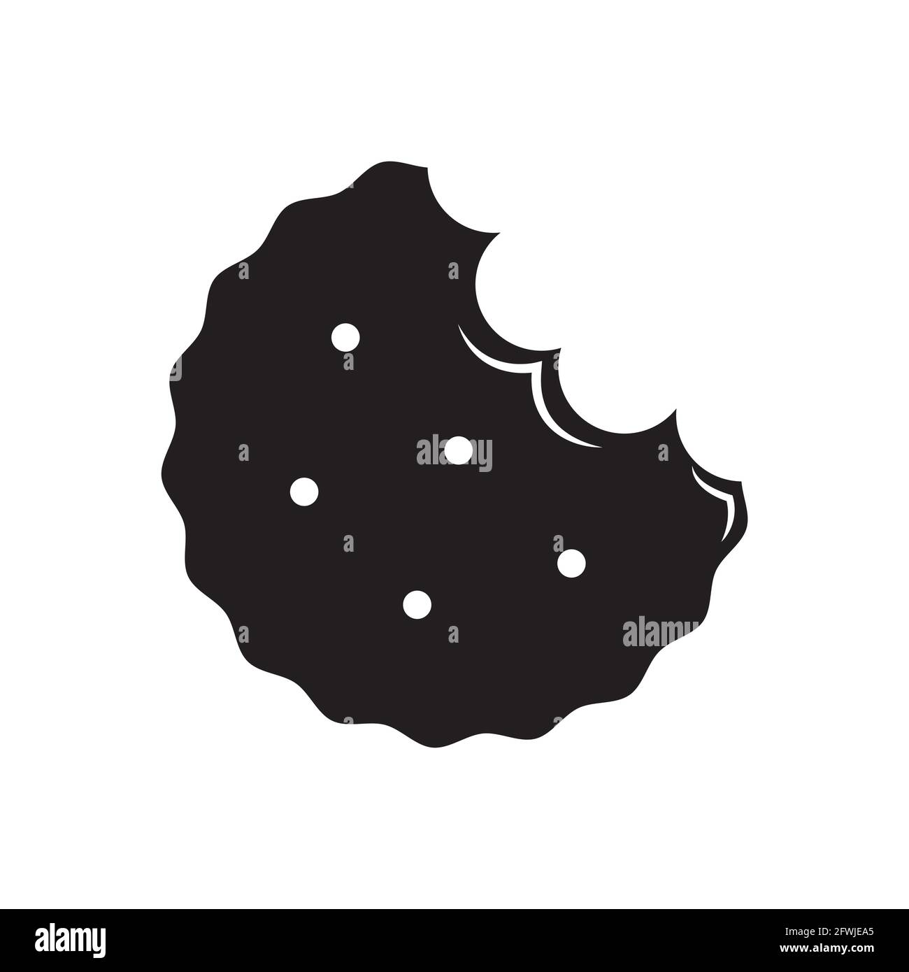 Semplice icona biscotto. Icona del cibo. Illustrazione vettoriale Illustrazione Vettoriale