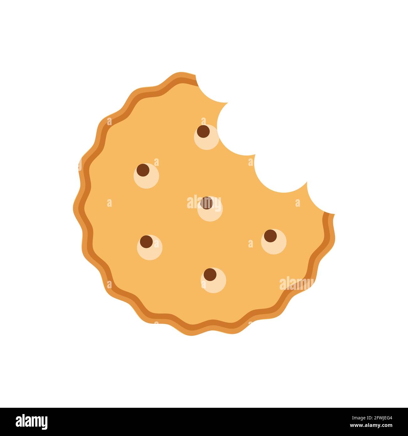 Semplice icona biscotto. Icona del cibo. Illustrazione vettoriale Illustrazione Vettoriale