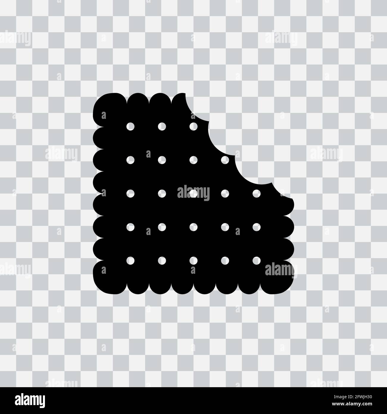 Semplice icona biscotto su sfondo trasparente. Icona del cibo. Illustrazione vettoriale Illustrazione Vettoriale