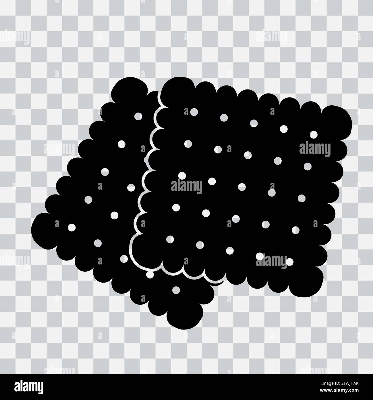 Semplice icona biscotto su sfondo trasparente. Icona del cibo. Illustrazione vettoriale Illustrazione Vettoriale