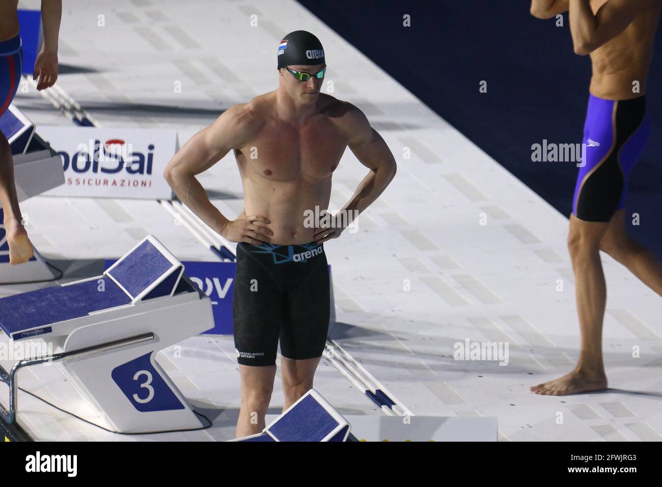 Thom De Boer of Nederlandt Semifinale 50 m Freestyle durante il campionato europeo LEN 2021, evento di nuoto il 22 maggio 2021 presso la Duna Arena di Budapest, Ungheria. Foto Laurent Lairys / ABACAPRESS.COM Foto Stock