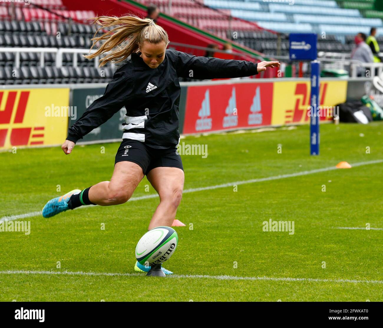 TWICKENHAM ENGLAND - MAGGIO 22: Ellie Green of Harlequins Donne a fare la sua 50 ° apparizione durante Premier semi-finale partita tra Harlequins Donne e. Foto Stock