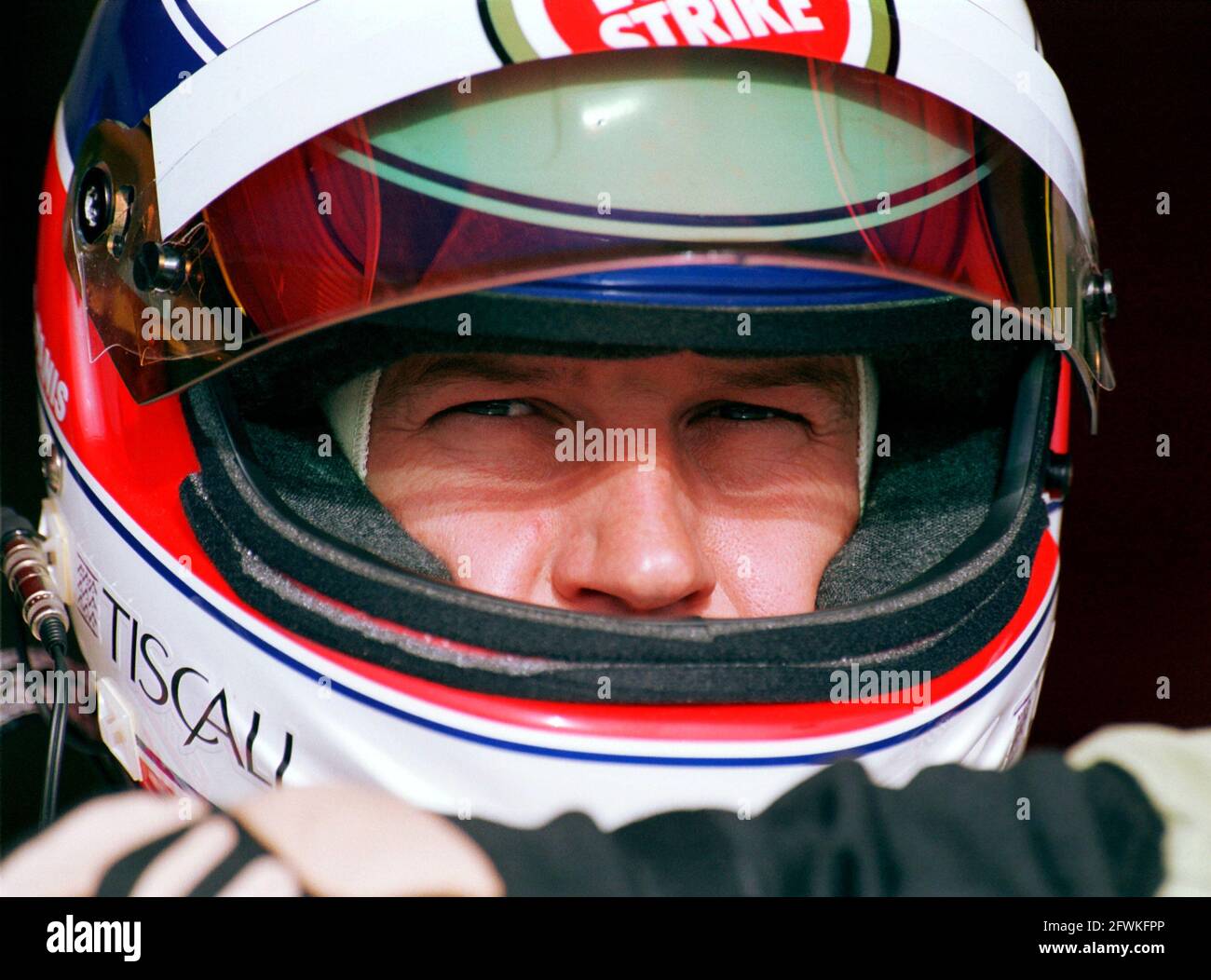 Olivier PANIS, BAR-Honda, durante le sessioni di test di Formula uno al circuito di Catalunya a Montmelo, vicino a Barcellona, Spagna, nel marzo 2001 Foto Stock