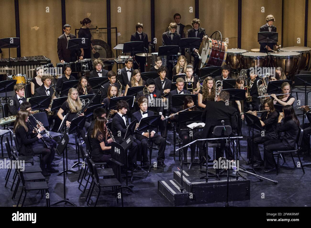 High School Concert Band Foto Stock