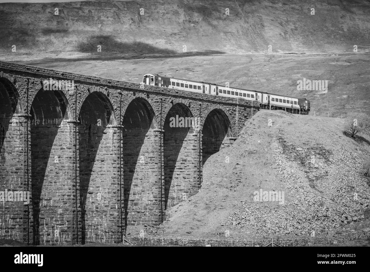 Ribblehead Viadotto, Yorkshire Dales, Regno Unito Foto Stock