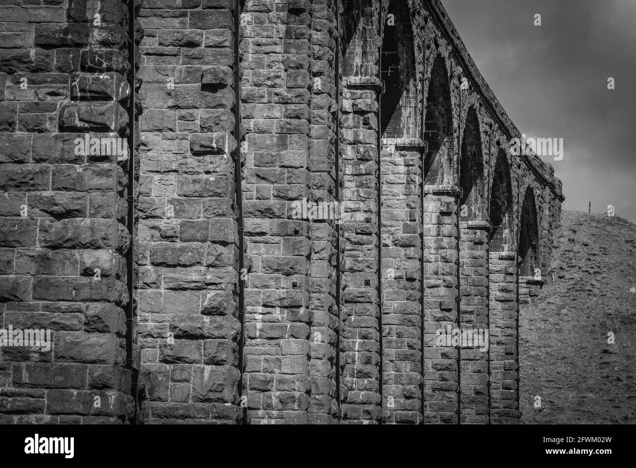 Ribblehead Viadotto, Yorkshire Dales, Regno Unito Foto Stock