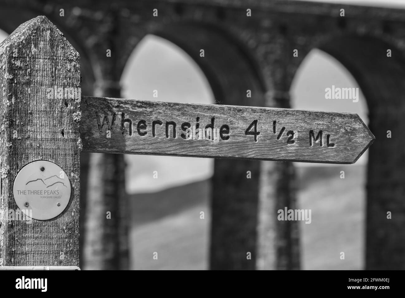 Ribblehead Viadotto, Yorkshire Dales, Regno Unito Foto Stock