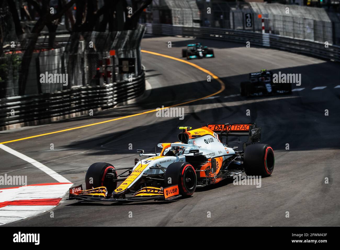 Monaco, Monaco. 23 maggio 2021. 04 NORRIS Lando (gbr), McLaren MCL35M, azione durante il Campionato del mondo di Formula uno 2021, Gran Premio di Monaco dal 20 al 23 maggio a Monaco - Foto Antonin Vincent / DPPI Foto Stock