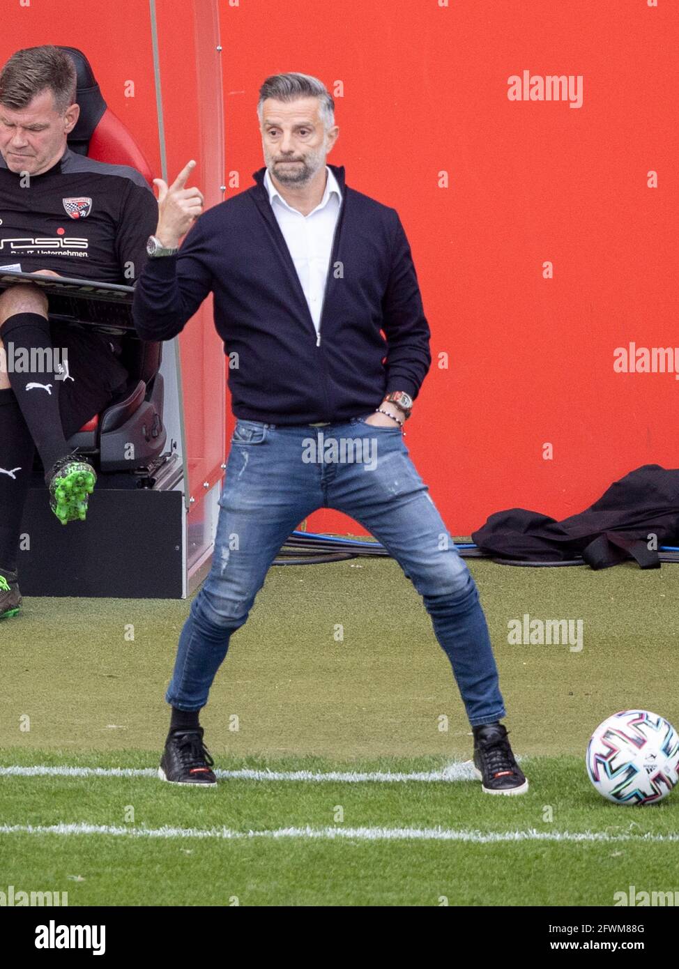 Ingolstadt allenatore Thomas ORALE. Soccer, FC Ingolstadt (IN) - TSV 860 Muenchen (1860), 3a Lega di Calcio, 38a Giornata, stagione 2020/2021, il 22 Maggio, 2021 a Ingolstadt/AUDISPORTPARK/Germania. Nota dell'editore: Le norme DFB vietano l'uso di fotografie come sequenze di immagini e/o quasi-video. ¬ Foto Stock