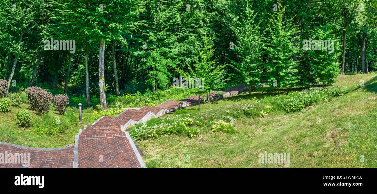 Parco pubblico della residenza Mezhyhirya a Kiev, Ucraina Foto Stock