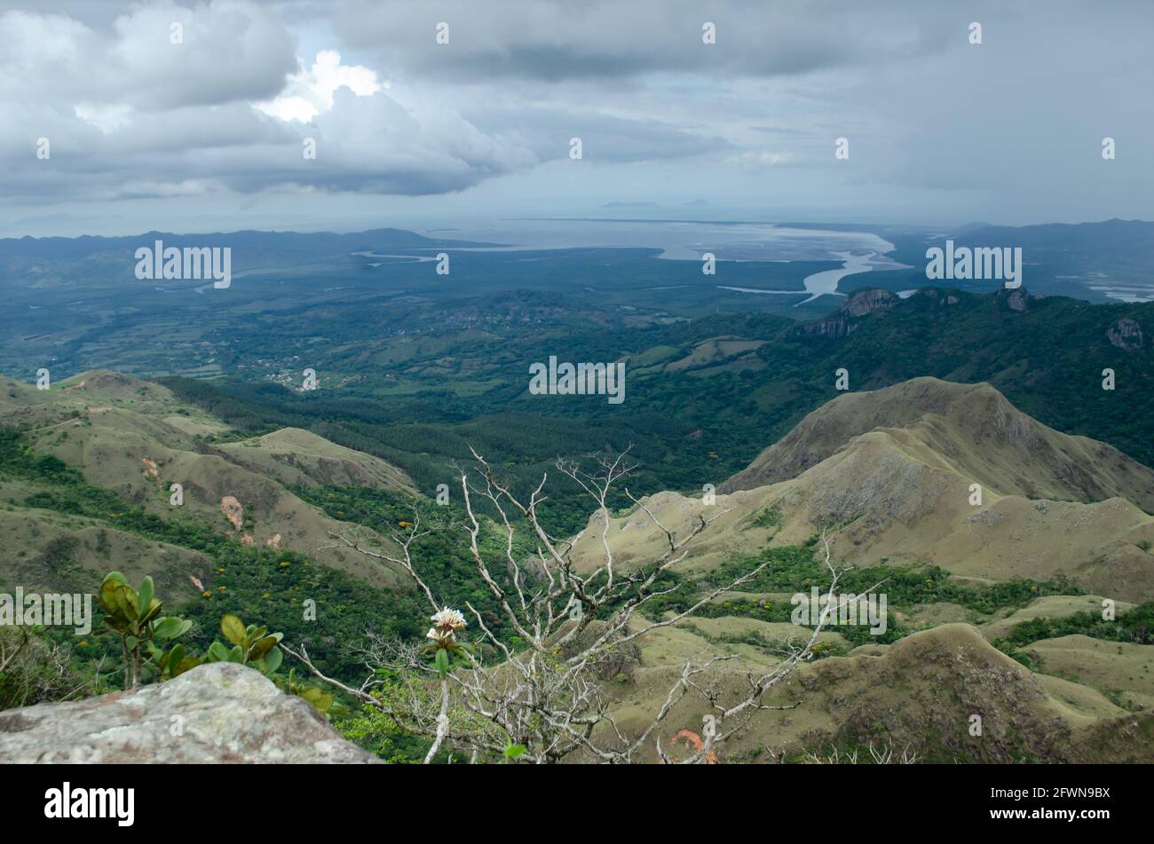 Vista dal Parco Nazionale Campana a Panama Ovest Foto Stock