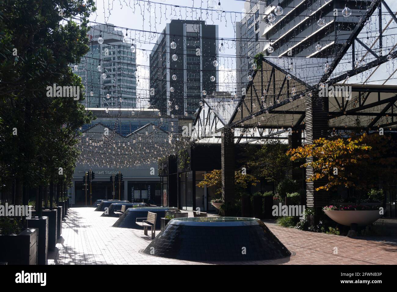 Auckland CBD, Nuova Zelanda 2021. Centro città durante il blocco Foto Stock