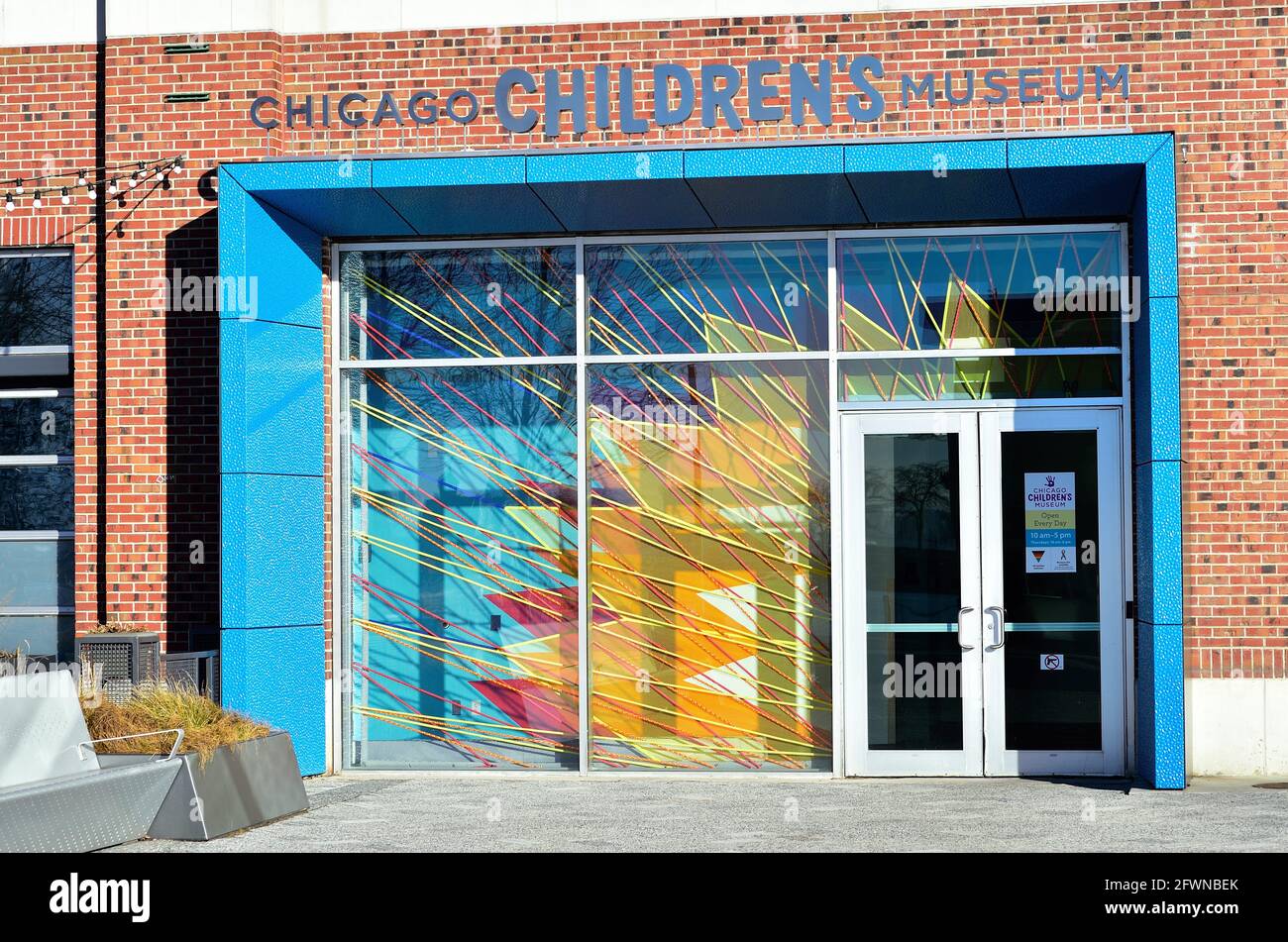 Chicago, Illinois, Stati Uniti. Il Chicago Children's Museum si trova all'estremità ovest del Navy Pier. Foto Stock