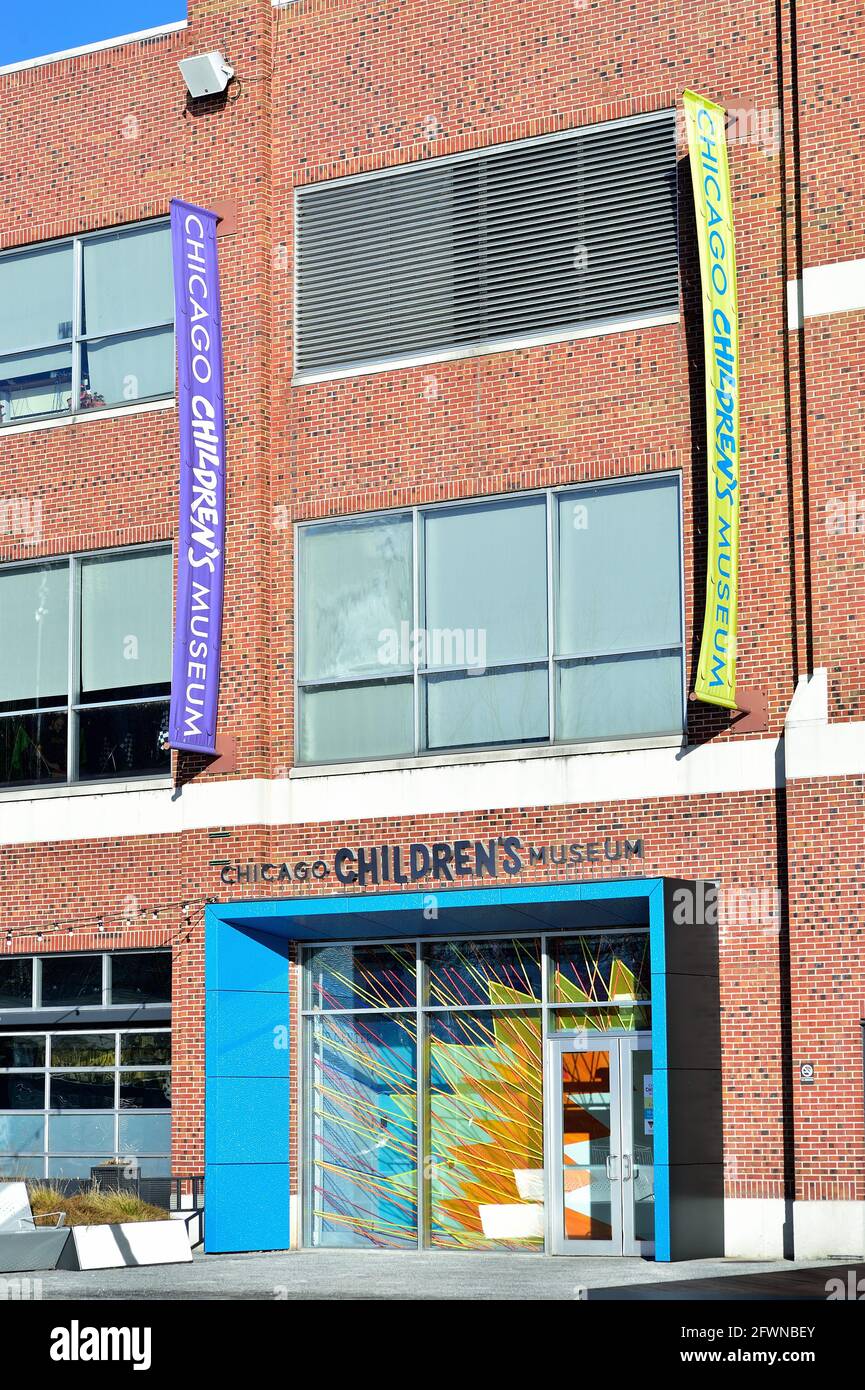 Chicago, Illinois, Stati Uniti. Il Chicago Children's Museum si trova all'estremità ovest del Navy Pier. Il museo risale al 1982. Foto Stock