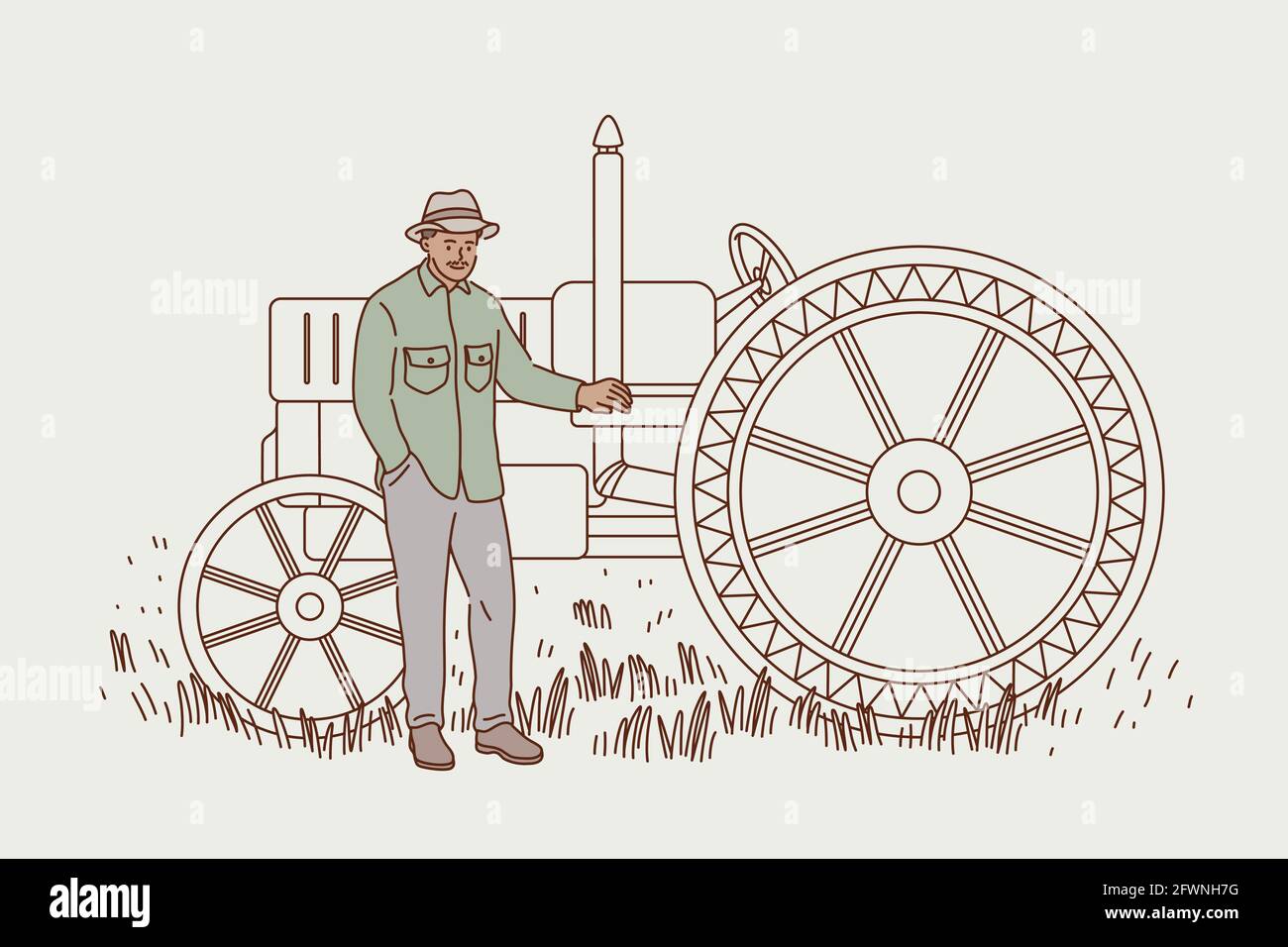 Concetto di agricoltura e raccolto Illustrazione Vettoriale