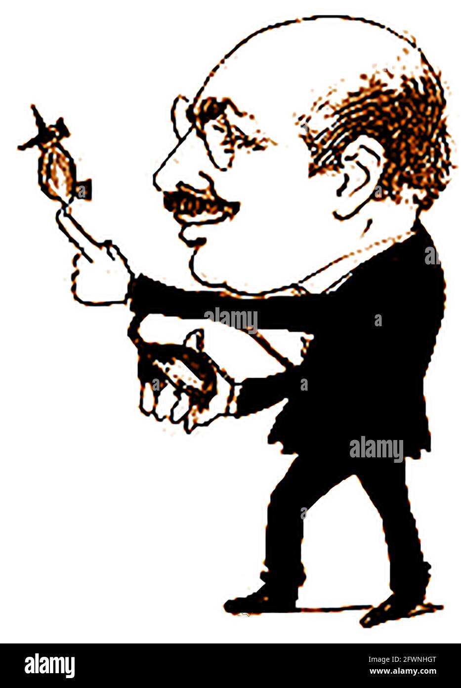 1919 - HERMAN MISHKIN,(1870-1948) Società fotografo da un libro di caricature cartoon di personaggi famosi del tempo dell'artista Giovanni Viafora (USA) - come fotografo russo-americano a Manhattan, New York City, fotografò molte personalità, in particolare cantanti d'opera. Nacque a Minsk, in Russia, e migrò negli Stati Uniti nel 1885. Foto Stock