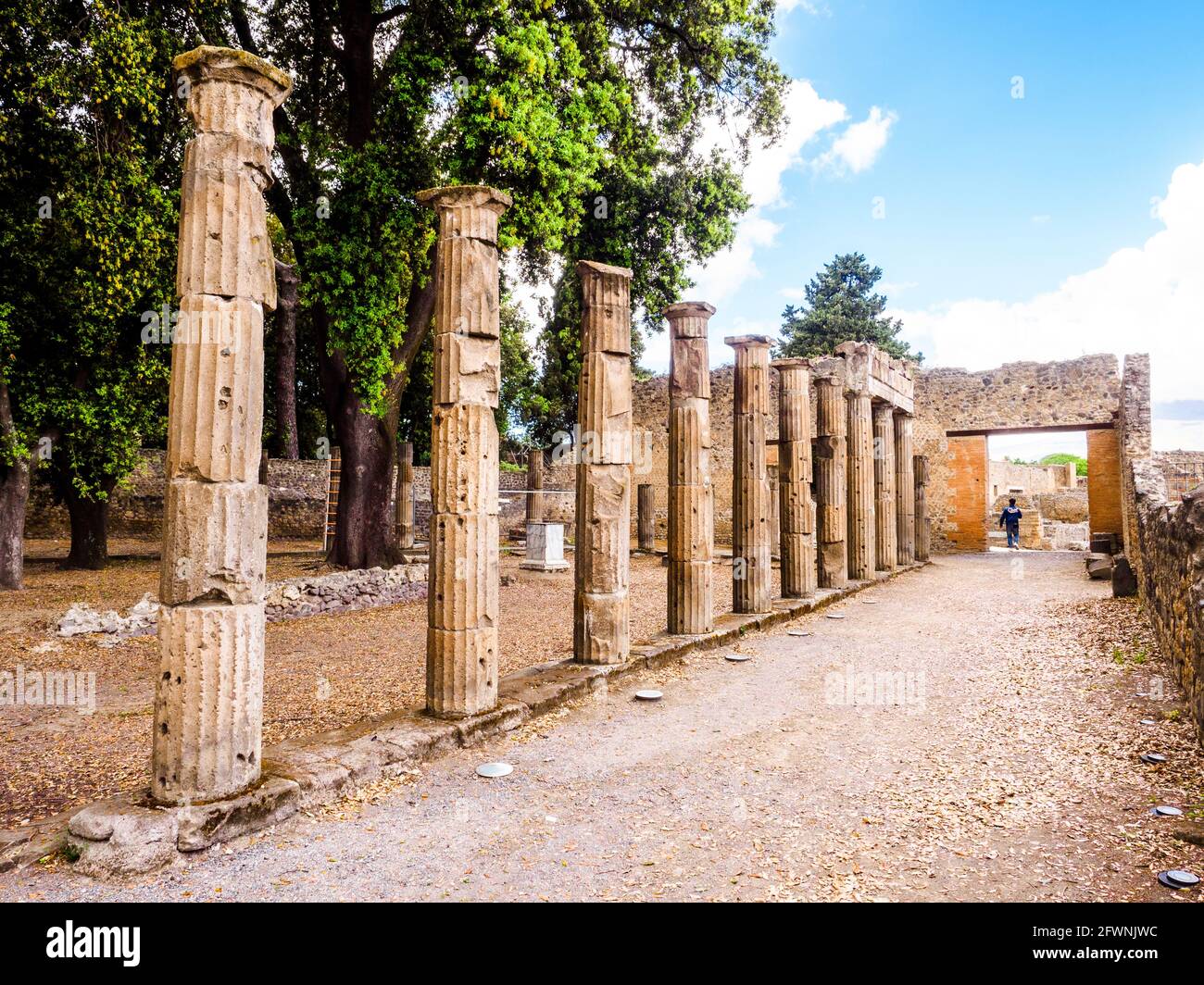 Foro triangolare (Foro Triangolare) - Sito archeologico di Pompei, Italia Foto Stock