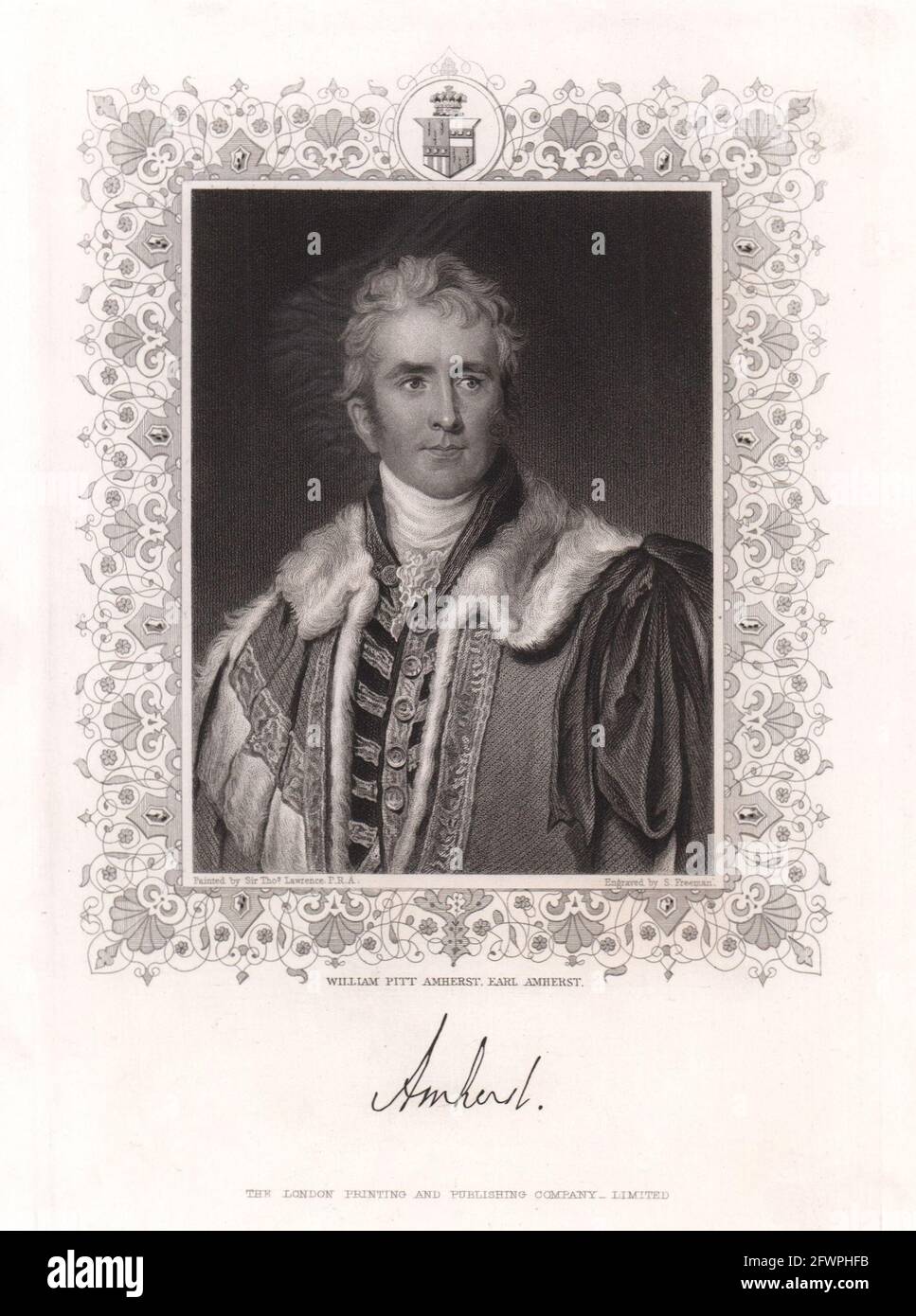 William Pitt il Giovane (1759-1806) dopo Hoppner. Il primo ministro. TALLIS c1855 Foto Stock