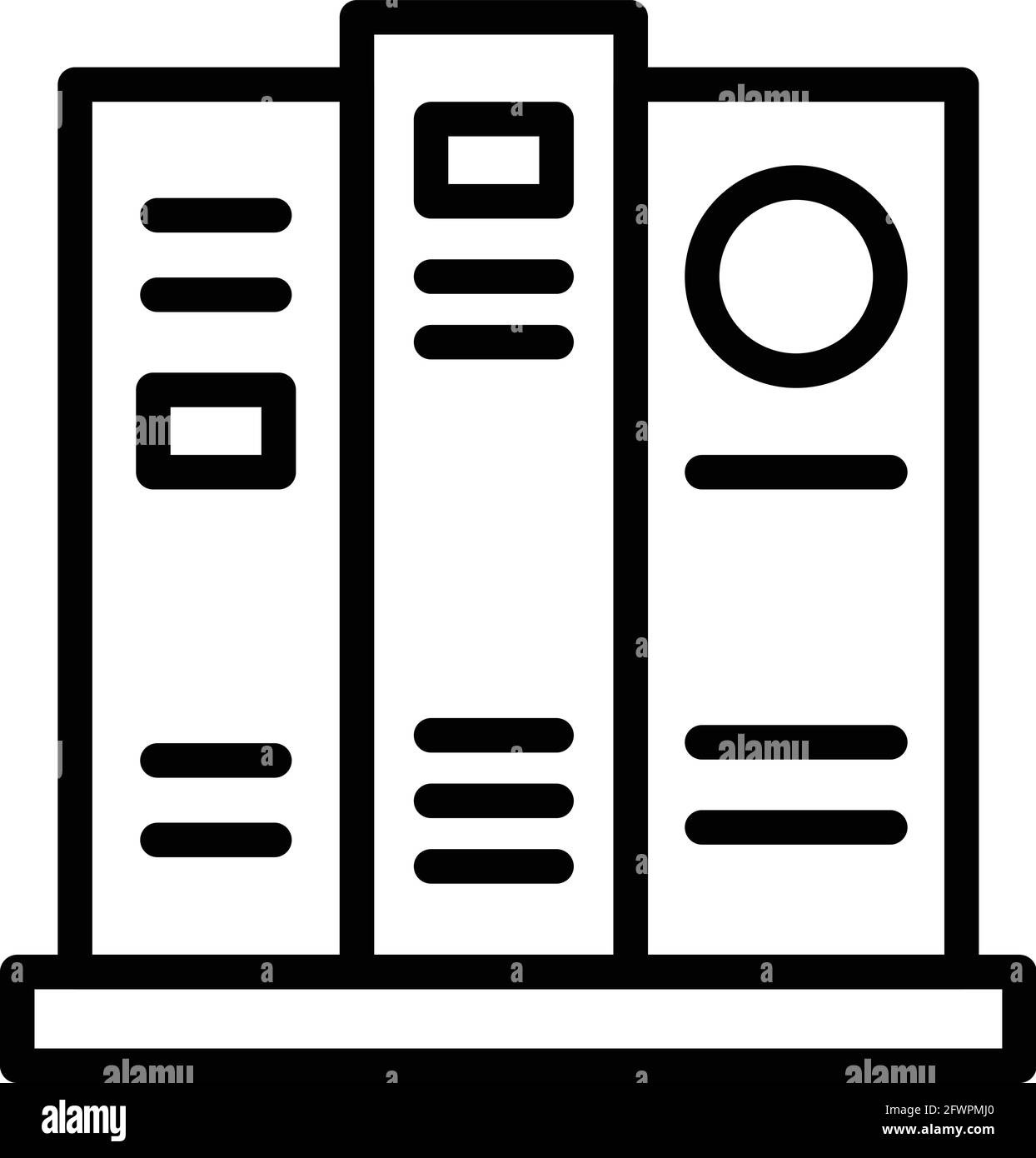 Icona cartelle formazione. Profilo cartelle di formazione icona vettoriale per il web design isolato su sfondo bianco Illustrazione Vettoriale