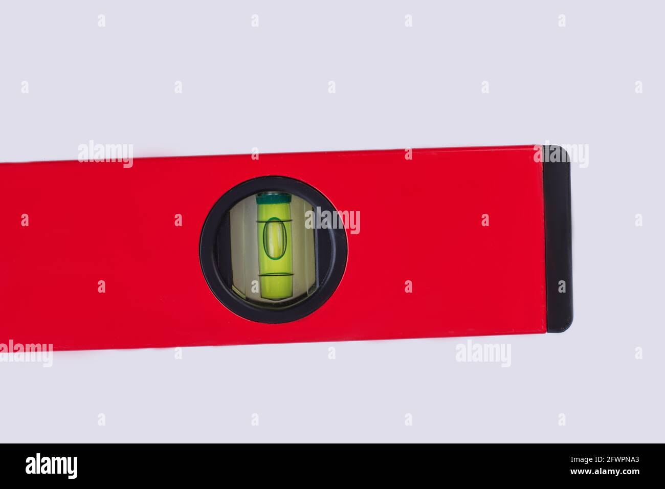 Livello di costruzione isolato su sfondo bianco. Foto Stock