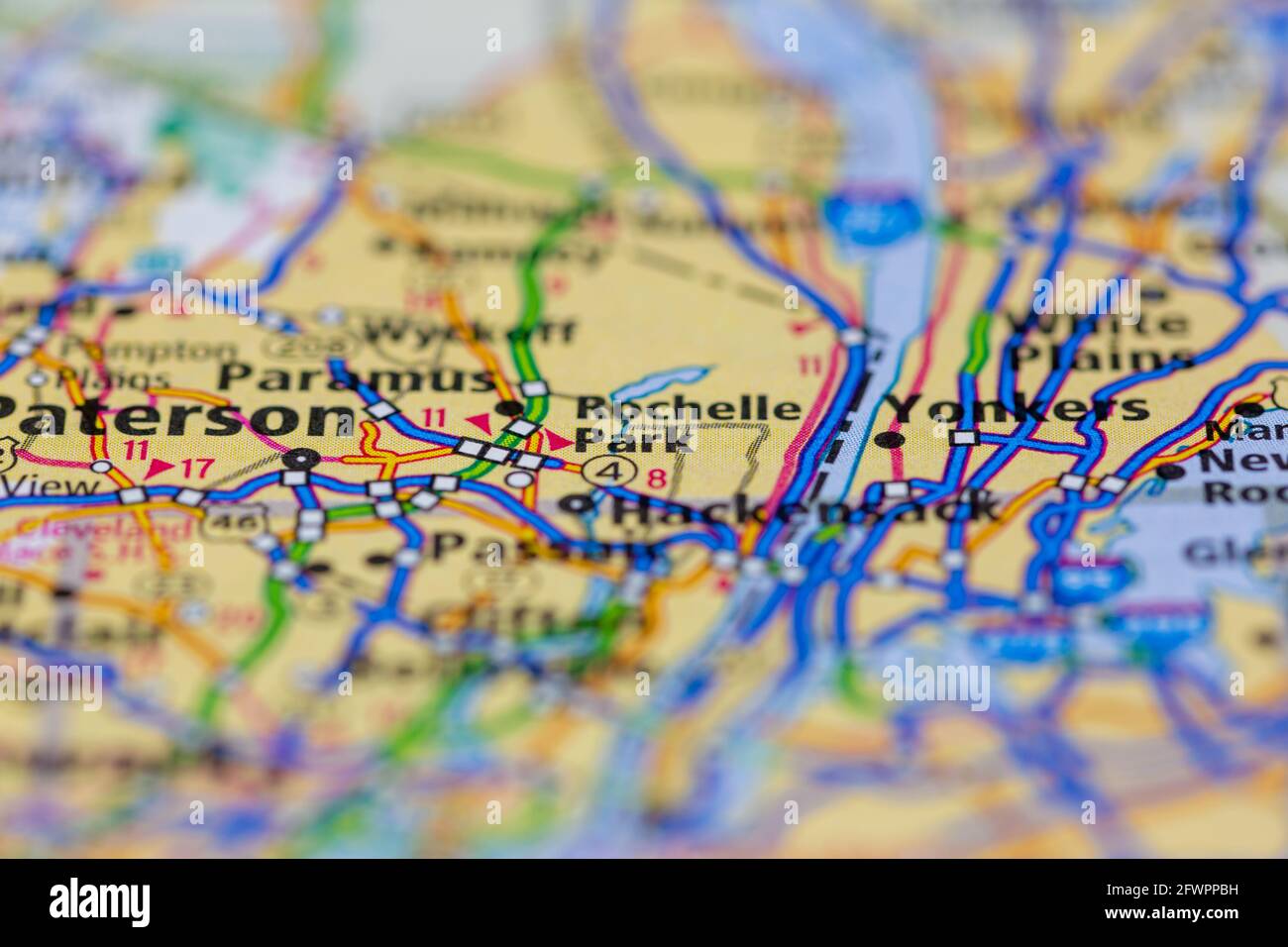 Rochelle Park New Jersey USA mostrato su una mappa geografica o mappa stradale Foto Stock