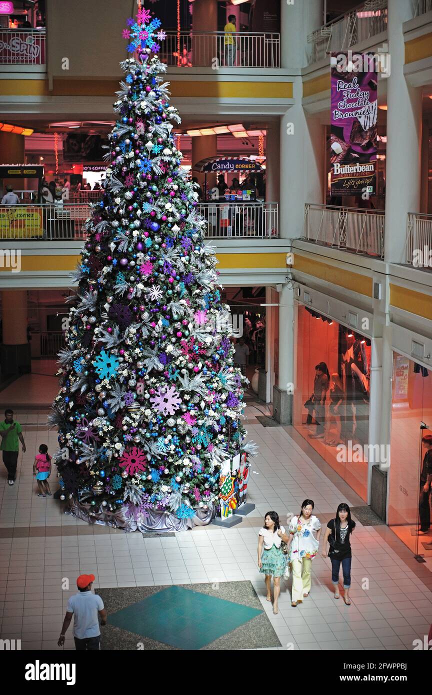 Albero di Natale Ayala Mall Cebu City Filippine Foto Stock