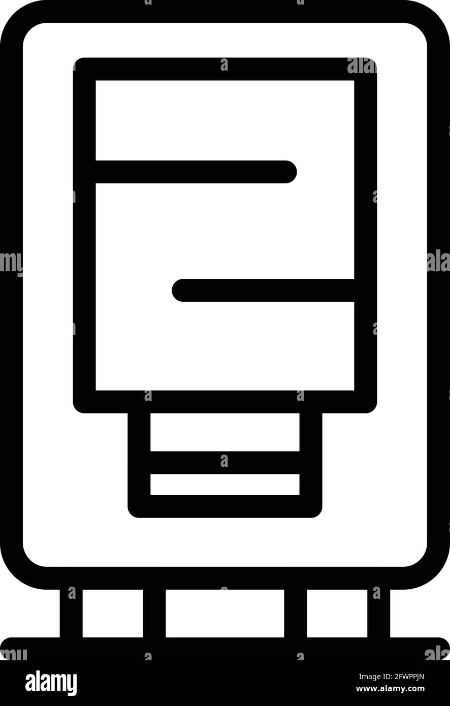 Icona Acquista distributore automatico. Profilo Acquisto distributore automatico vettore icona per web design isolato su sfondo bianco Illustrazione Vettoriale