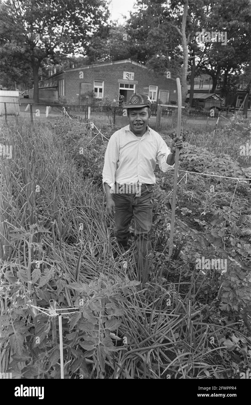 Molucca campo Lunetten a Vught, ex campo di concentramento Vught, ultimo campo di caserma Molucche del Sud, 16 luglio 1984, campi di concentramento, Paesi Bassi, foto agenzia stampa del xx secolo, notizie da ricordare, documentario, fotografia storica 1945-1990, storie visive, Storia umana del XX secolo, che cattura momenti nel tempo Foto Stock